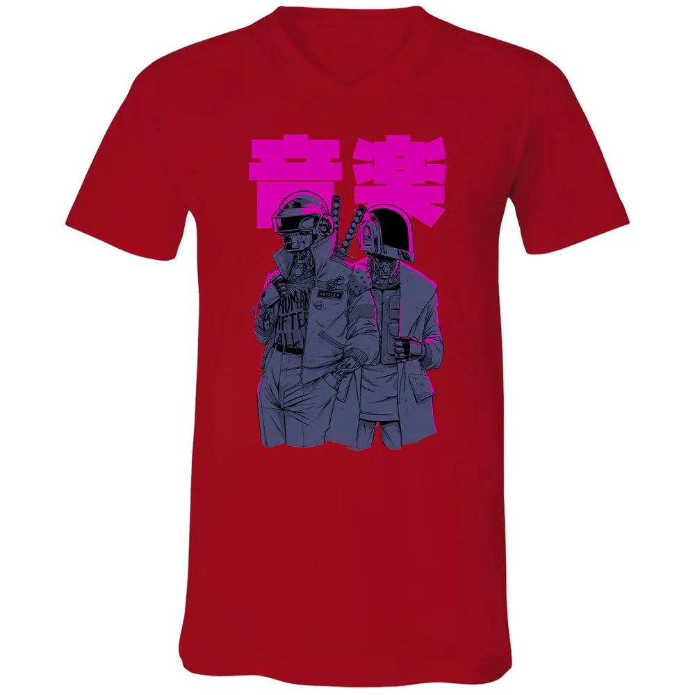 Unisex V-Neck T-Shirt - SA3YMWLJ - Red - 3