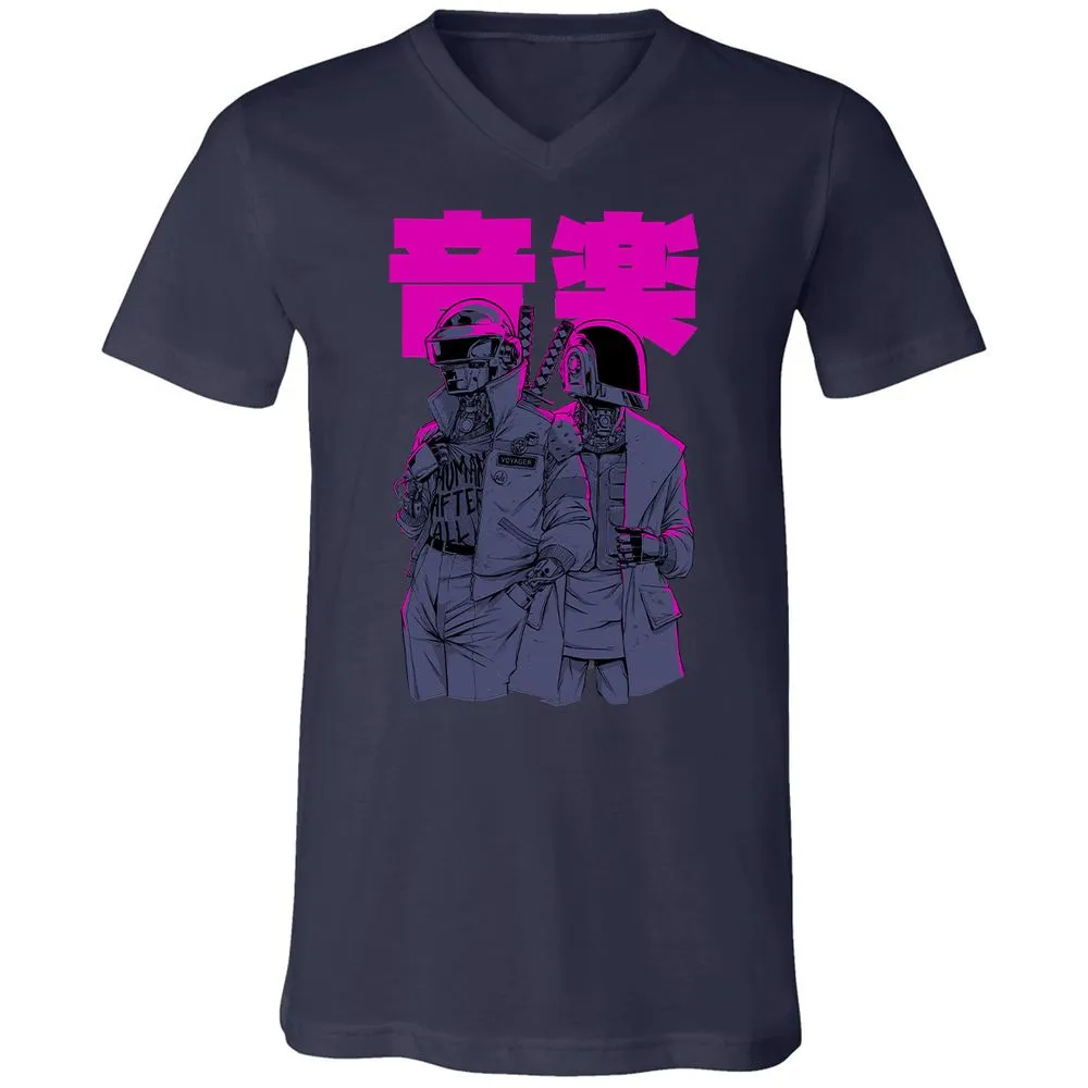 Unisex V-Neck T-Shirt - SA3YMWLJ - Navy - 2