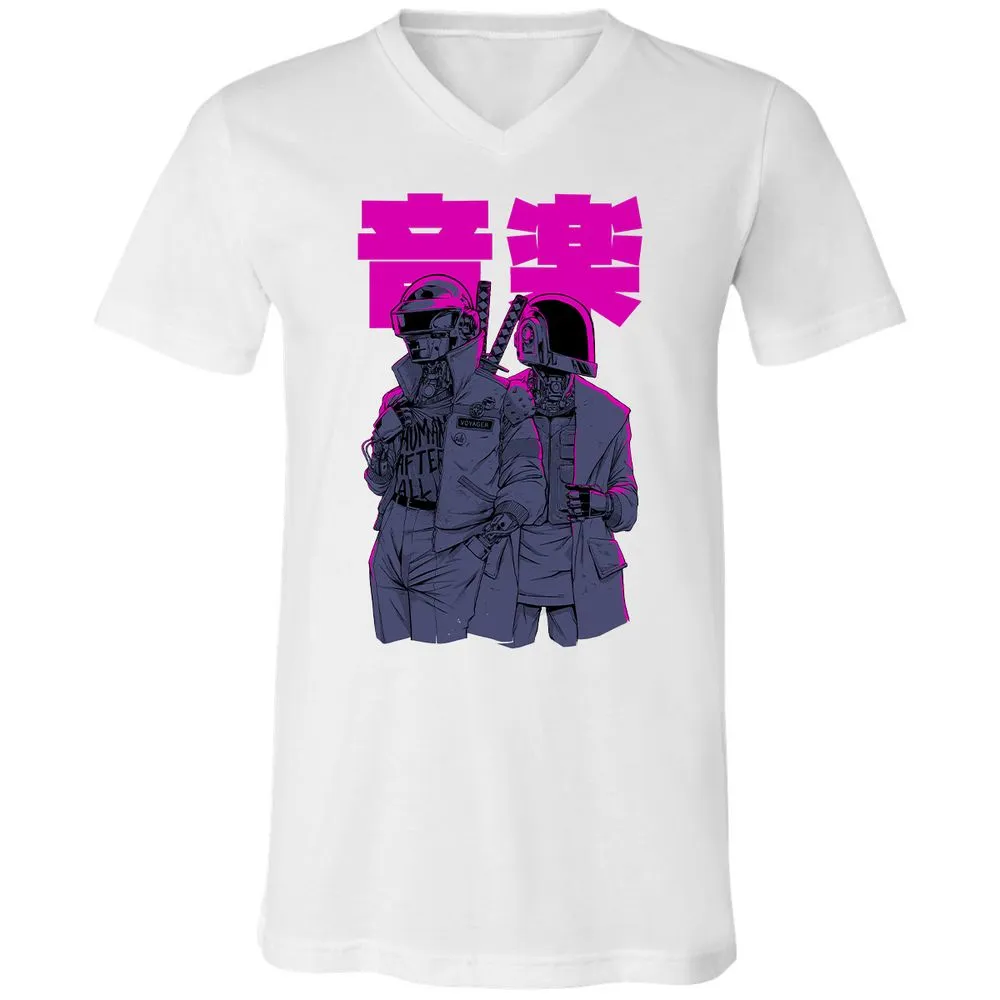 Unisex V-Neck T-Shirt - SA3YMWLJ - White - 5