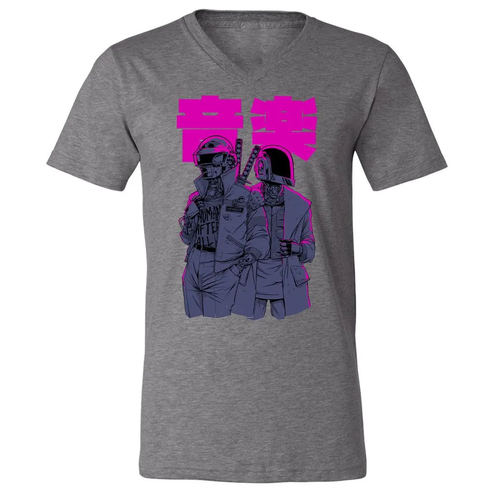 Unisex V-Neck T-Shirt - SA3YMWLJ - Deep Heather - 13