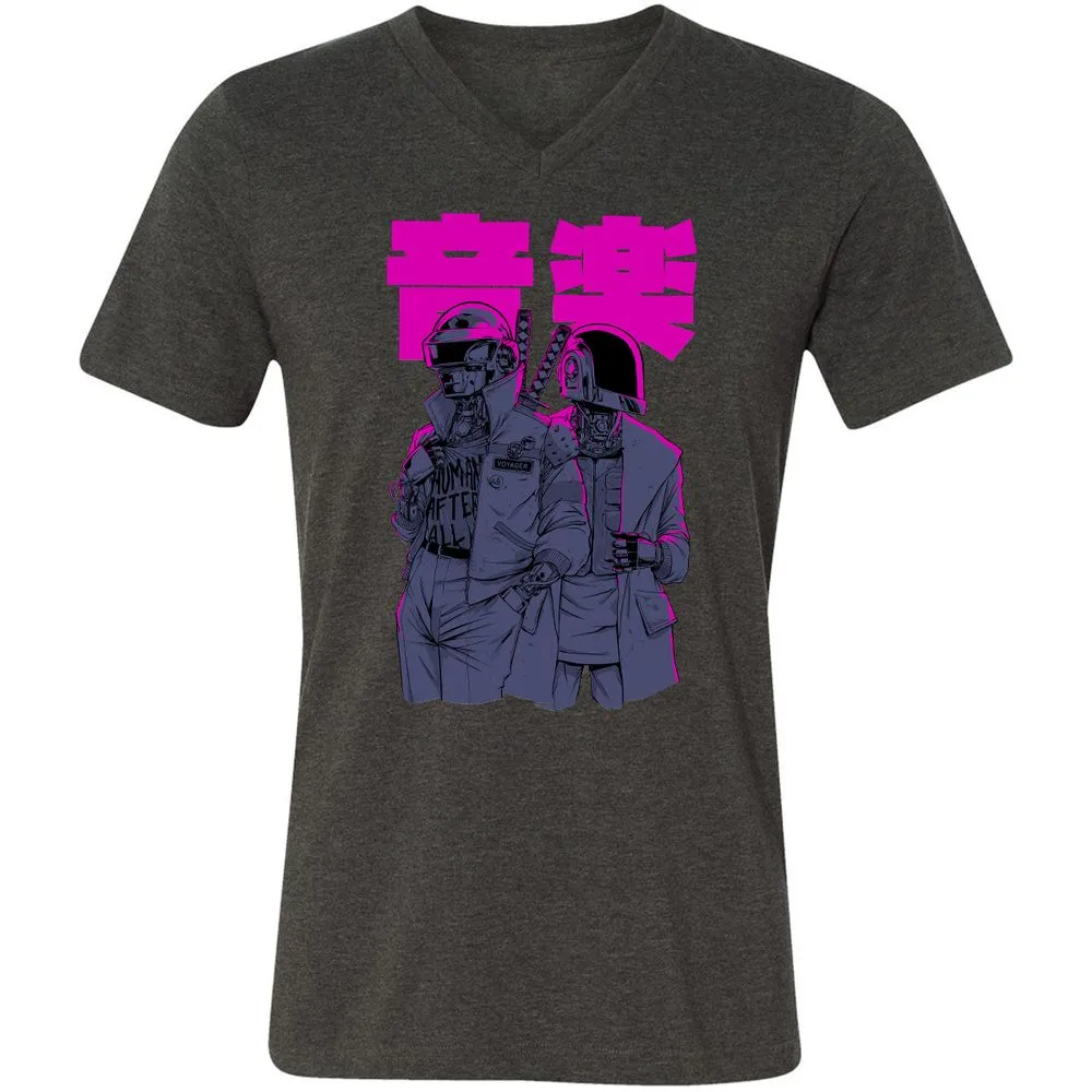 Unisex V-Neck T-Shirt - SA3YMWLJ - Dark Grey Heather - 8