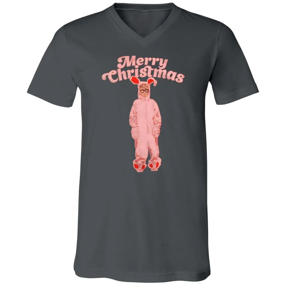 Unisex V-Neck T-Shirt - 14T8G5UM - Asphalt - 12