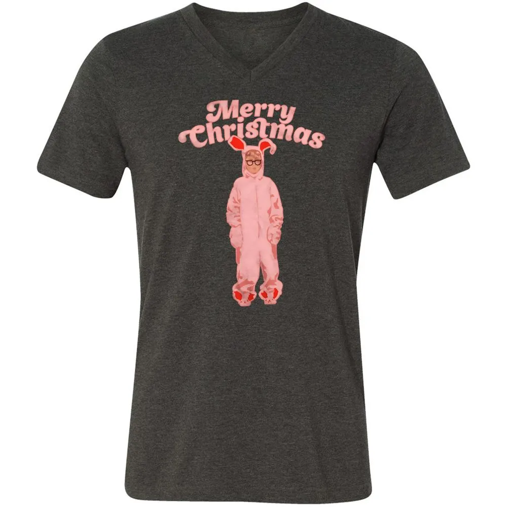 Unisex V-Neck T-Shirt - 14T8G5UM - Dark Grey Heather - 8
