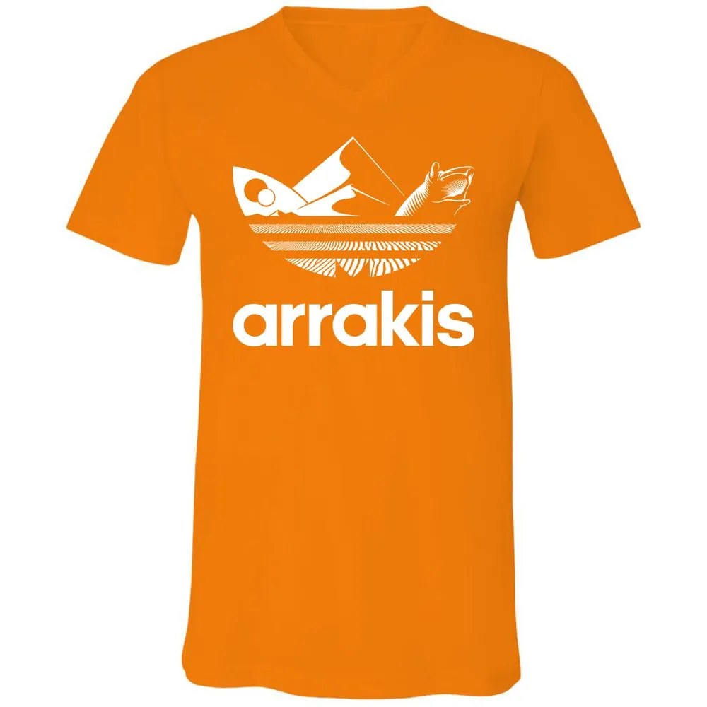 Unisex V-Neck T-Shirt - JJS7WJMZ - Orange - 11