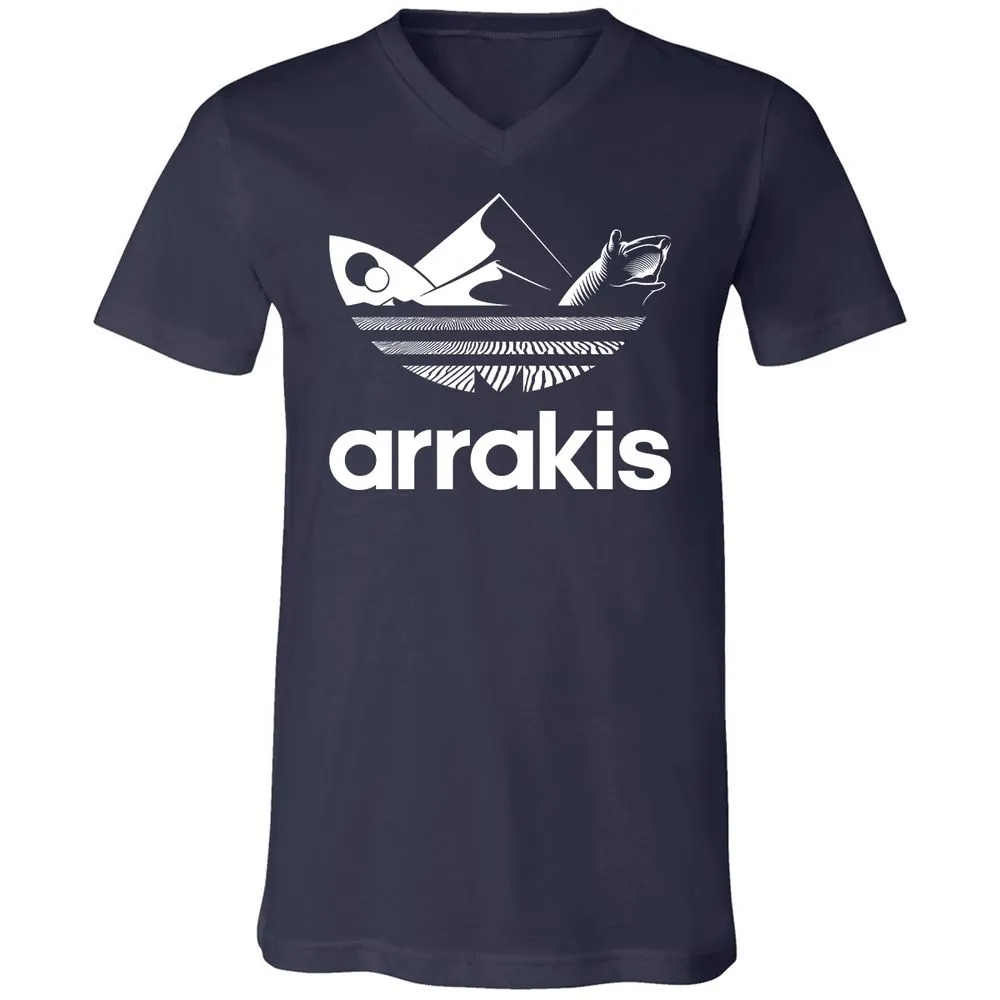 Unisex V-Neck T-Shirt - JJS7WJMZ - Navy - 2