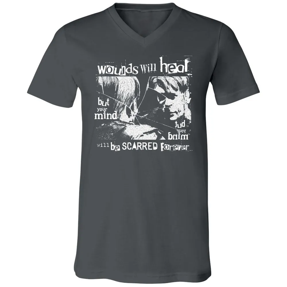 Unisex V-Neck T-Shirt - 2ERQLHBK - Asphalt - 12