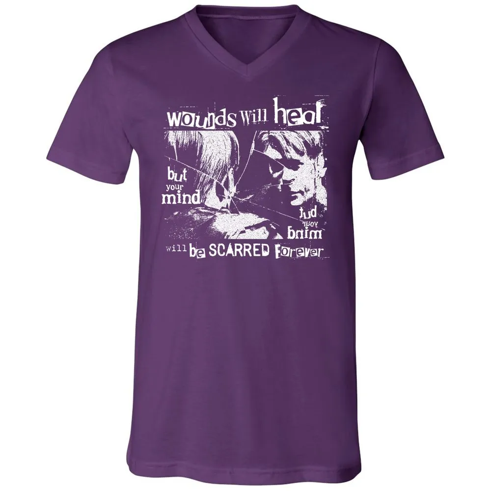 Unisex V-Neck T-Shirt - 2ERQLHBK - Team Purple - 9