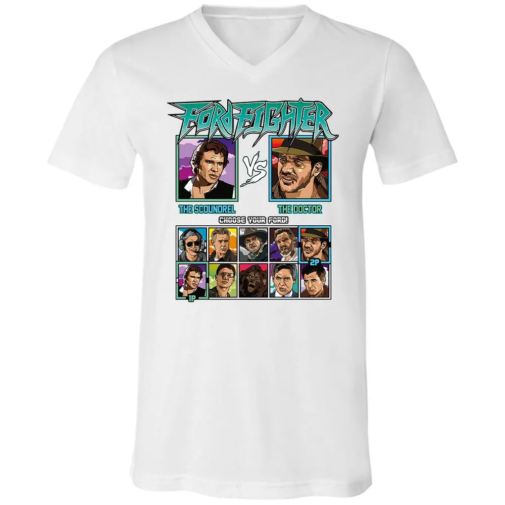 Unisex V-Neck T-Shirt - 5ZL2M52S - White - 5