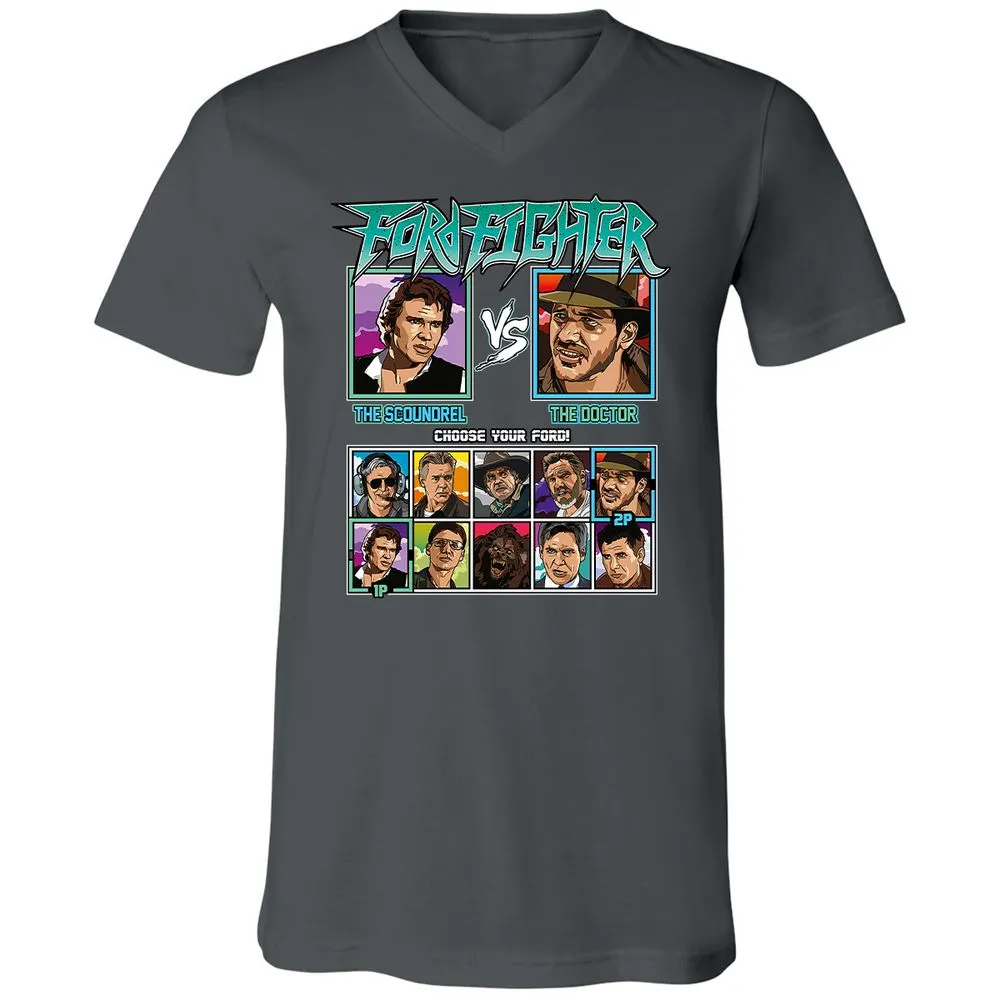 Unisex V-Neck T-Shirt - 5ZL2M52S - Asphalt - 12