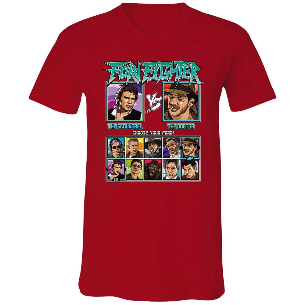 Unisex V-Neck T-Shirt - 5ZL2M52S - Red - 3