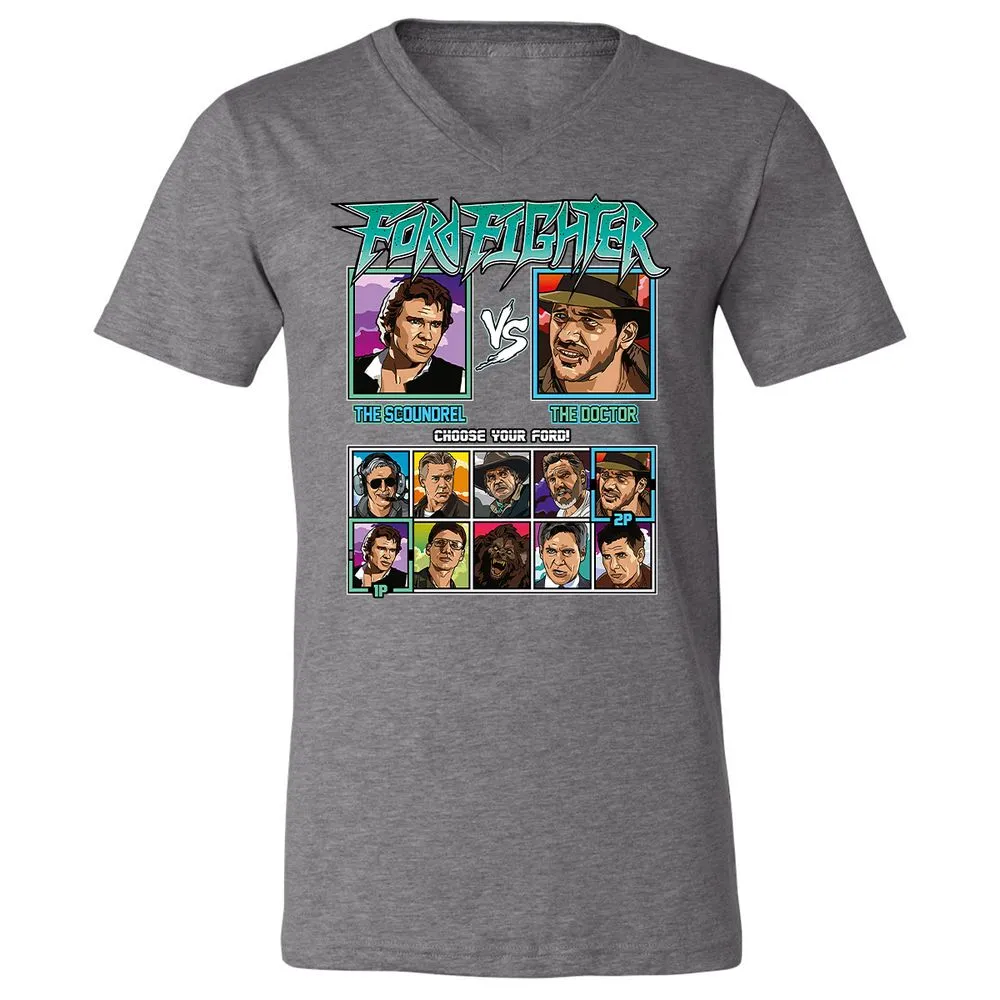 Unisex V-Neck T-Shirt - 5ZL2M52S - Deep Heather - 13