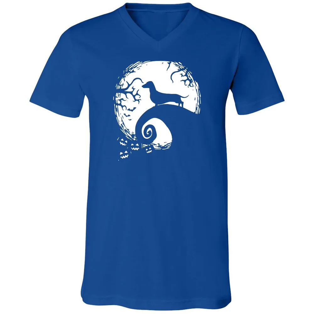 Unisex V-Neck T-Shirt - M6GEFL3Y - True Royal - 4
