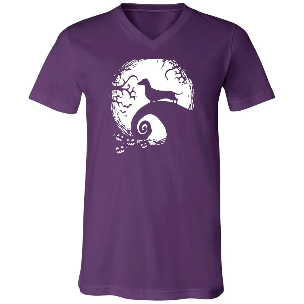 Unisex V-Neck T-Shirt - M6GEFL3Y - Team Purple - 9