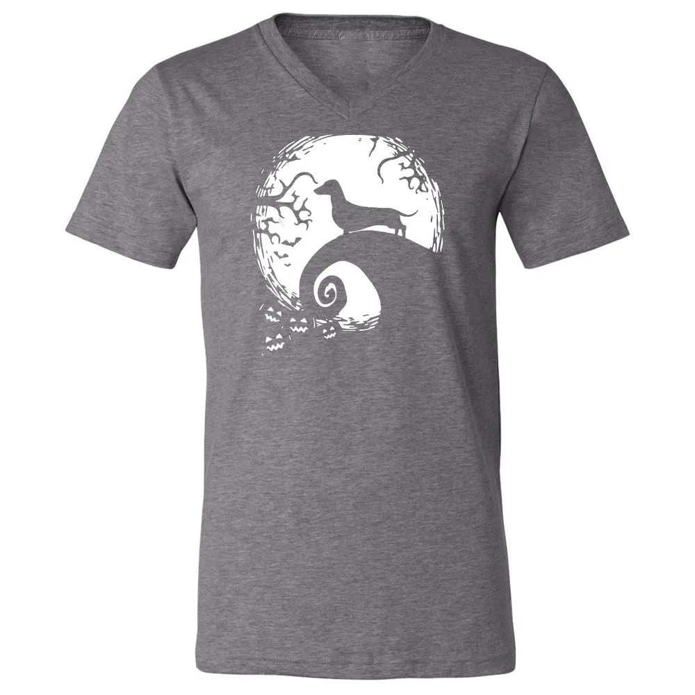 Unisex V-Neck T-Shirt - M6GEFL3Y - Deep Heather - 13