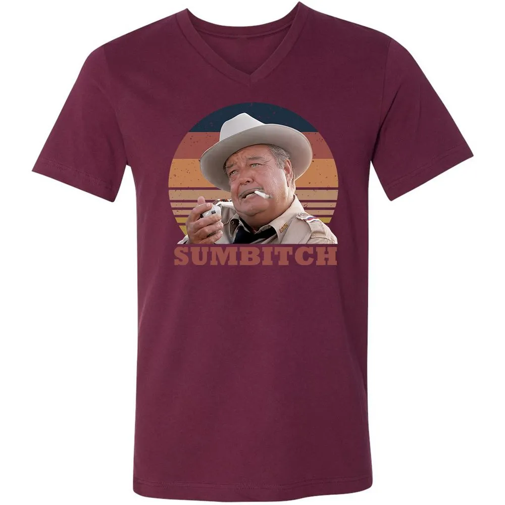Unisex V-Neck T-Shirt - WM6SPV9Y - Maroon - 6