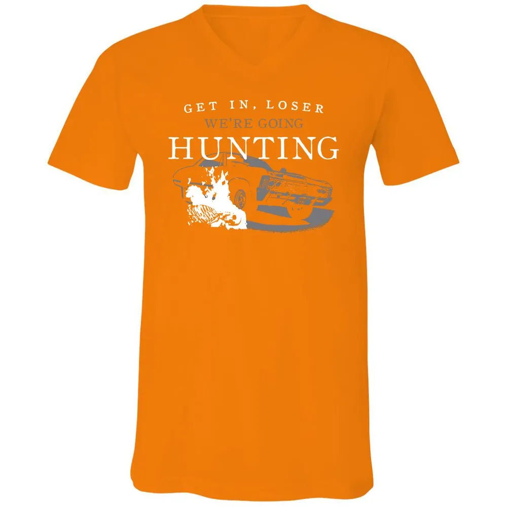 Unisex V-Neck T-Shirt - ZN4M87M7 - Orange - 11