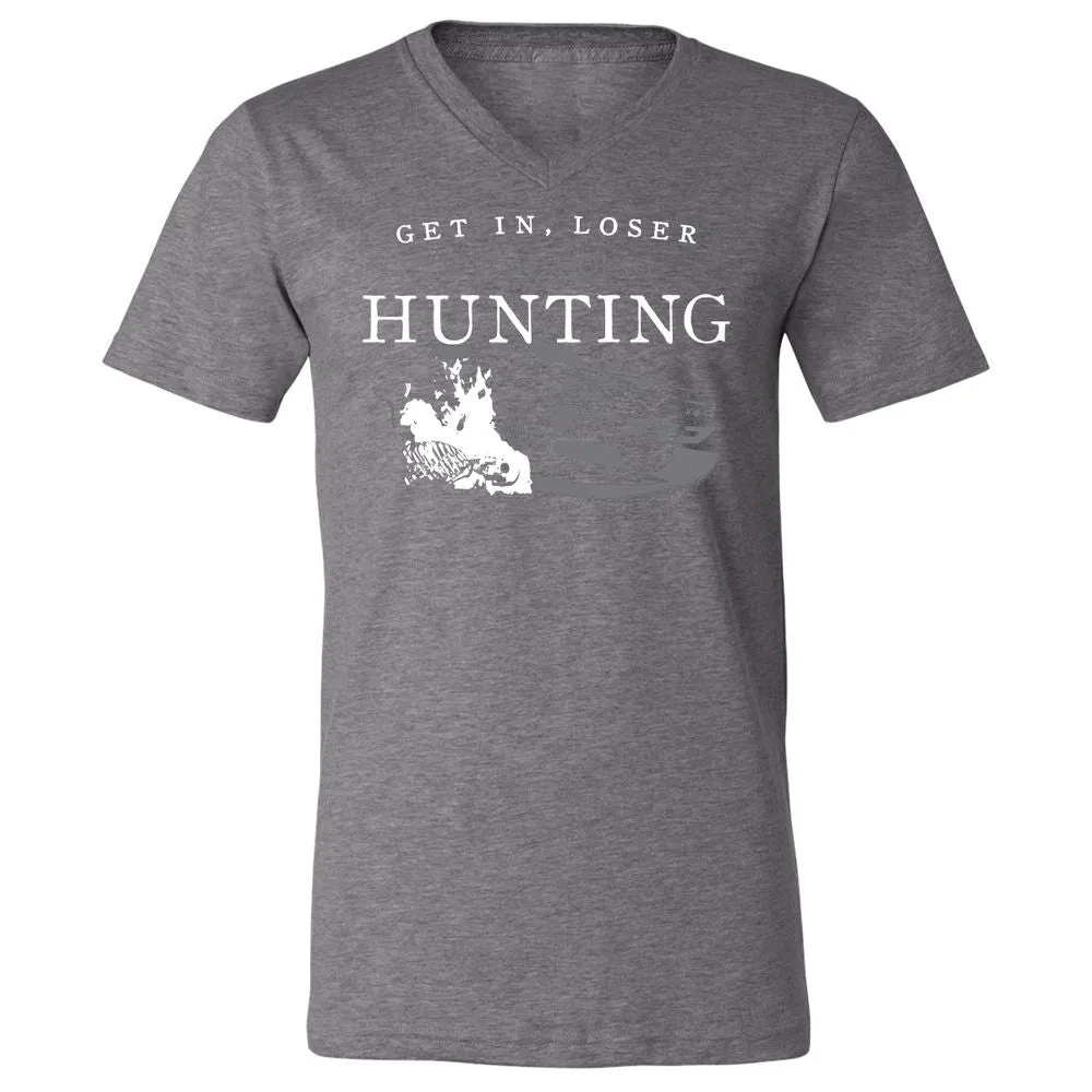 Unisex V-Neck T-Shirt - ZN4M87M7 - Deep Heather - 13