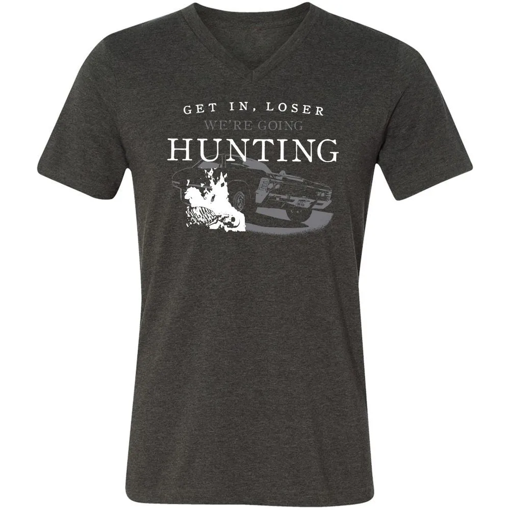 Unisex V-Neck T-Shirt - ZN4M87M7 - Dark Grey Heather - 8