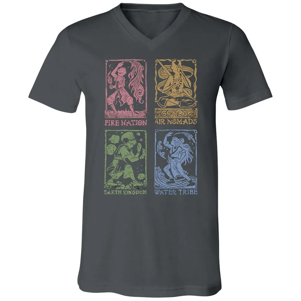 Unisex V-Neck T-Shirt - XSV3BGDW - Asphalt - 12