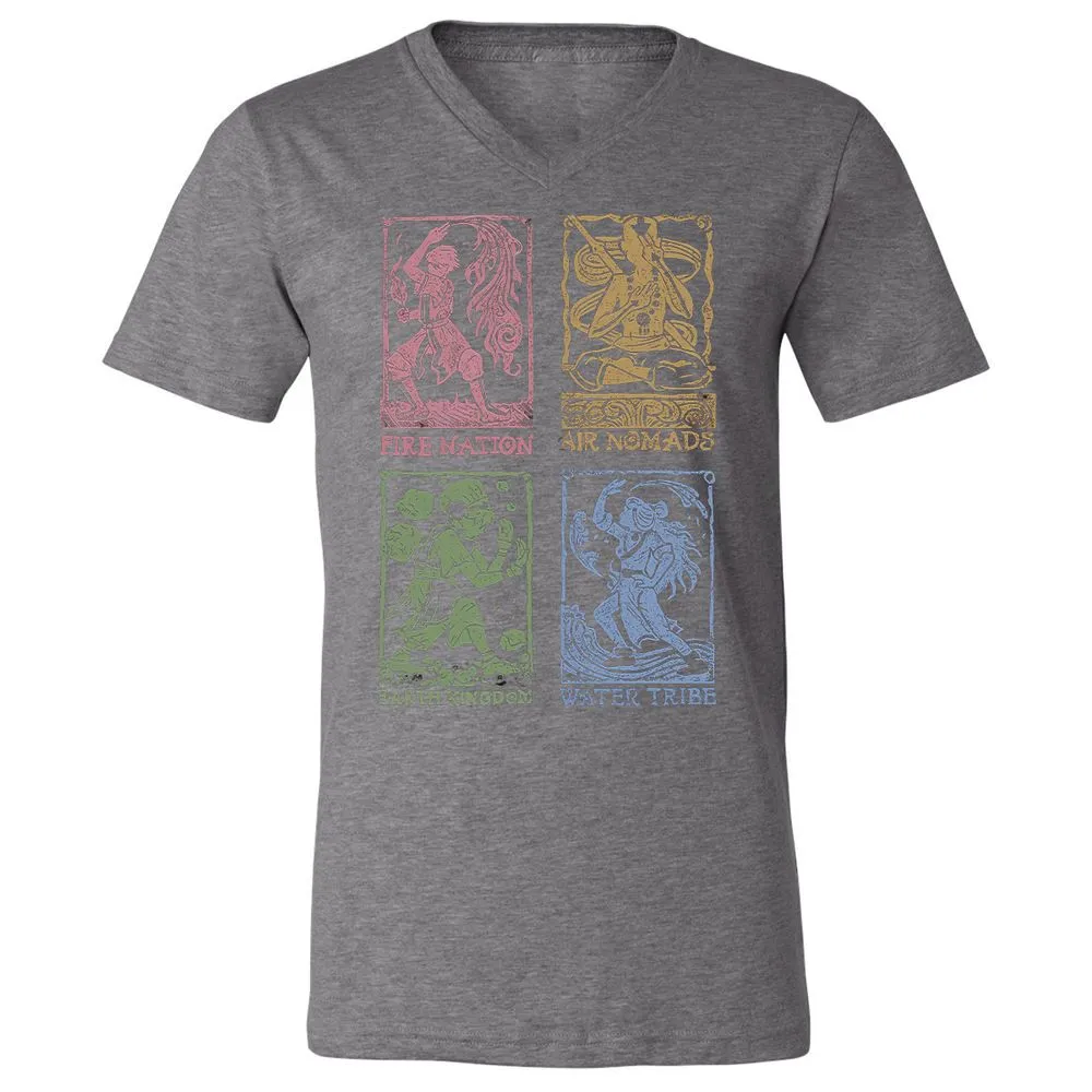 Unisex V-Neck T-Shirt - XSV3BGDW - Deep Heather - 13