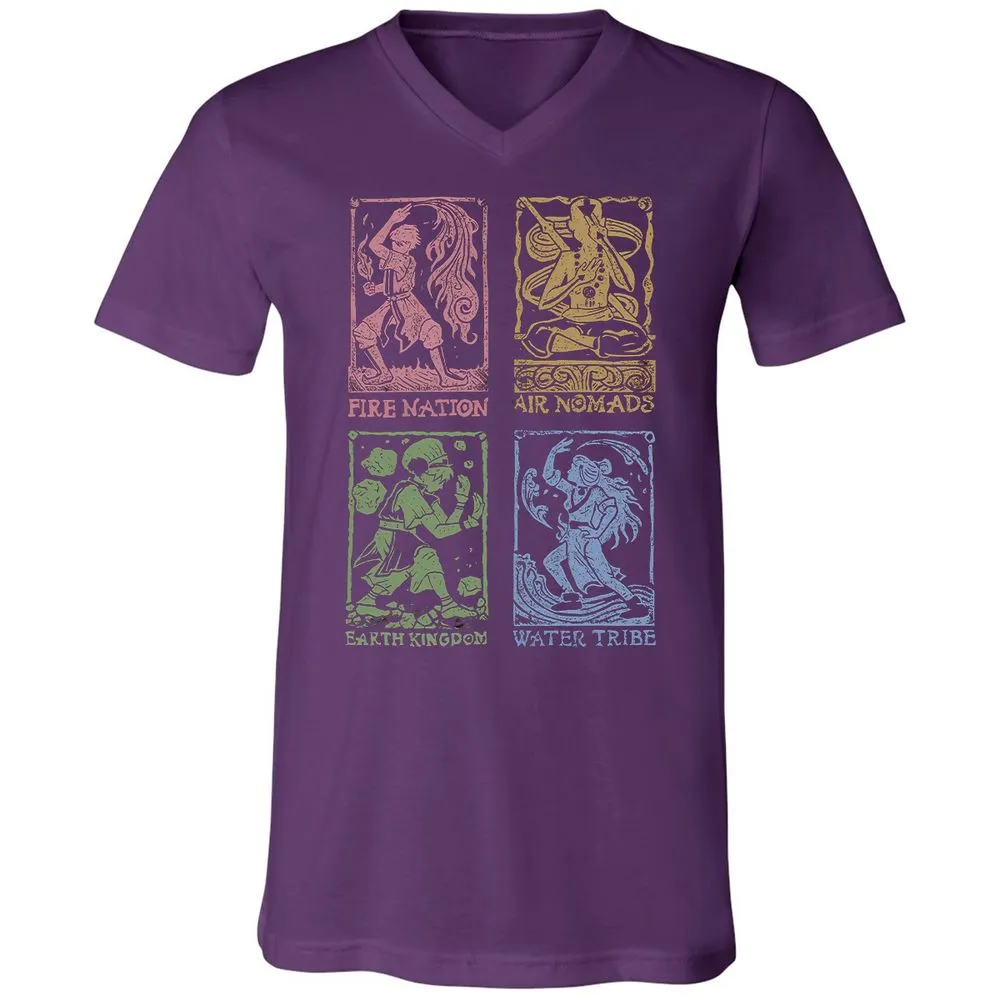 Unisex V-Neck T-Shirt - XSV3BGDW - Team Purple - 9