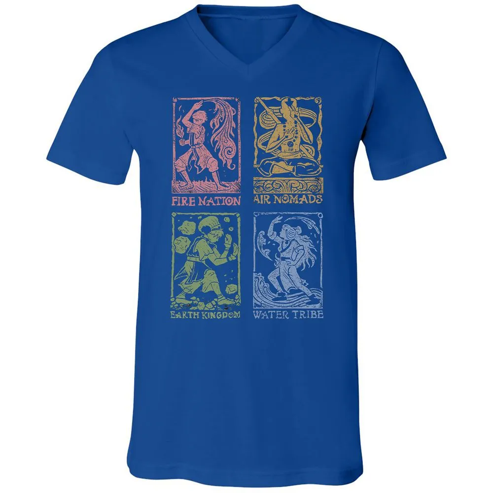 Unisex V-Neck T-Shirt - XSV3BGDW - True Royal - 4