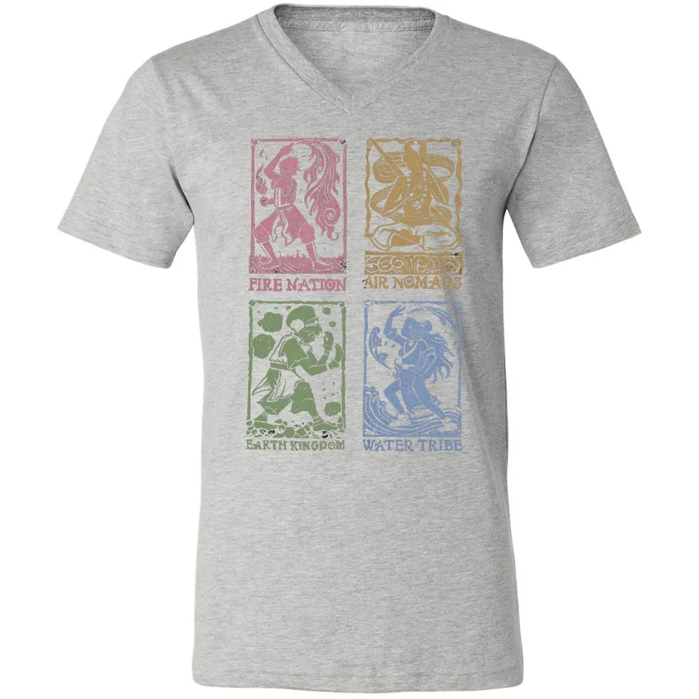 Unisex V-Neck T-Shirt - XSV3BGDW - Athletic Heather - 7