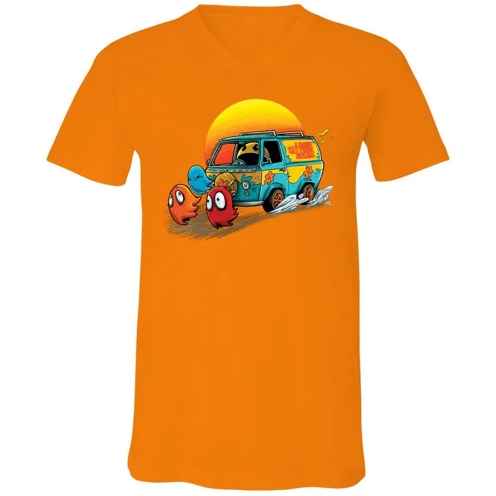 Unisex V-Neck T-Shirt - YPDMZD8W - Orange - 11