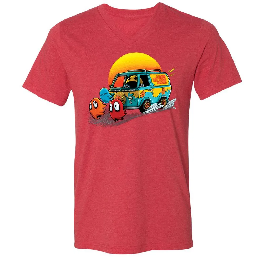 Unisex V-Neck T-Shirt - YPDMZD8W - Heather Red - 16