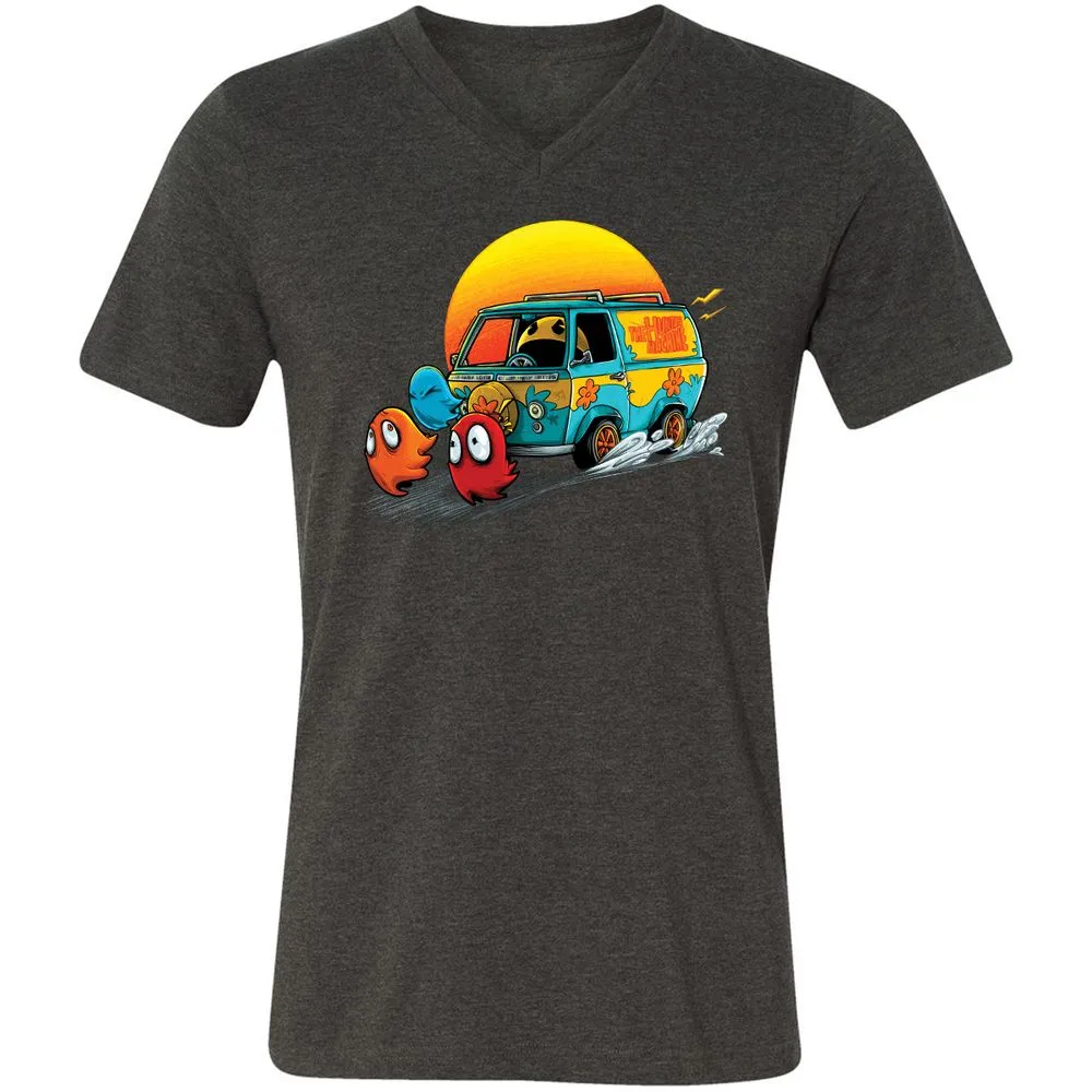 Unisex V-Neck T-Shirt - YPDMZD8W - Dark Grey Heather - 8