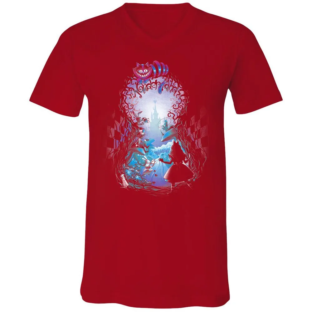 Unisex V-Neck T-Shirt - 91VVDS51 - Red - 3