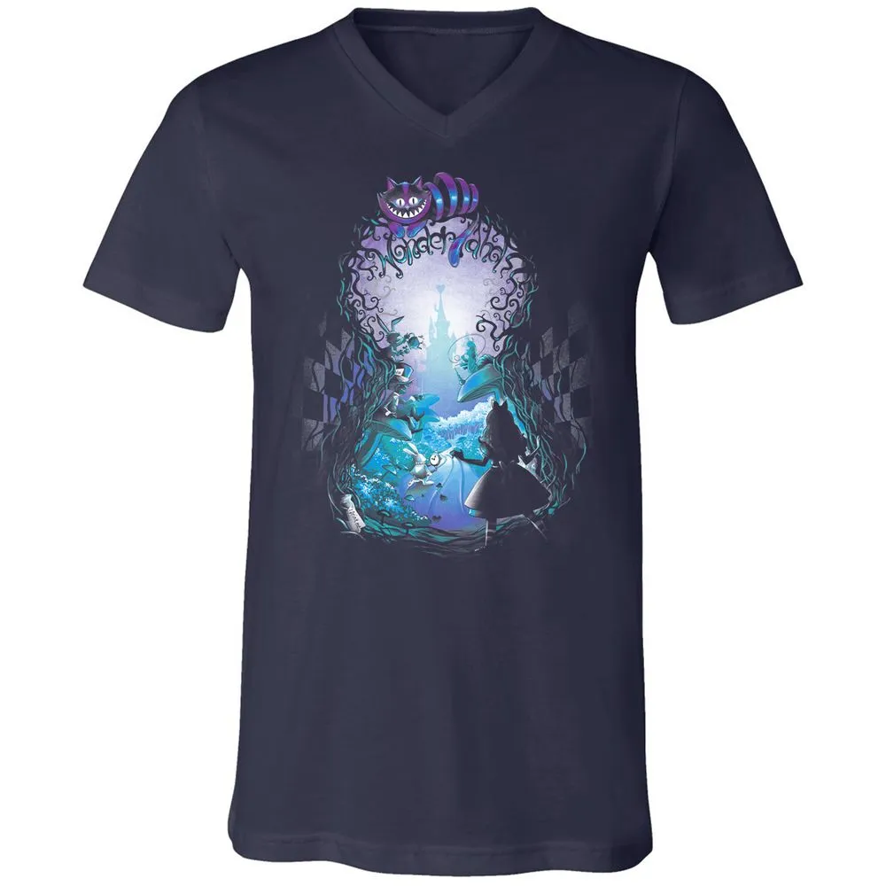 Unisex V-Neck T-Shirt - 91VVDS51 - Navy - 2