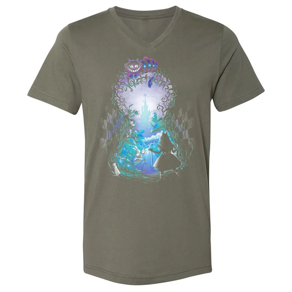 Unisex V-Neck T-Shirt - 91VVDS51 - Military Green - 10