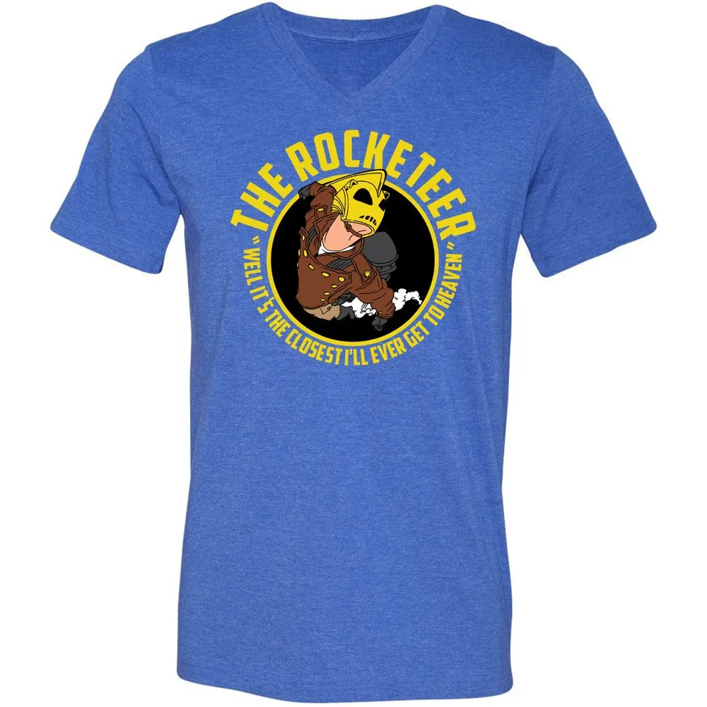 Unisex V-Neck T-Shirt - BMMABNLX - Heather True Royal - 14