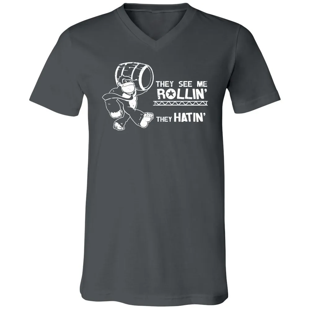 Unisex V-Neck T-Shirt - 9G341W7T - Asphalt - 12