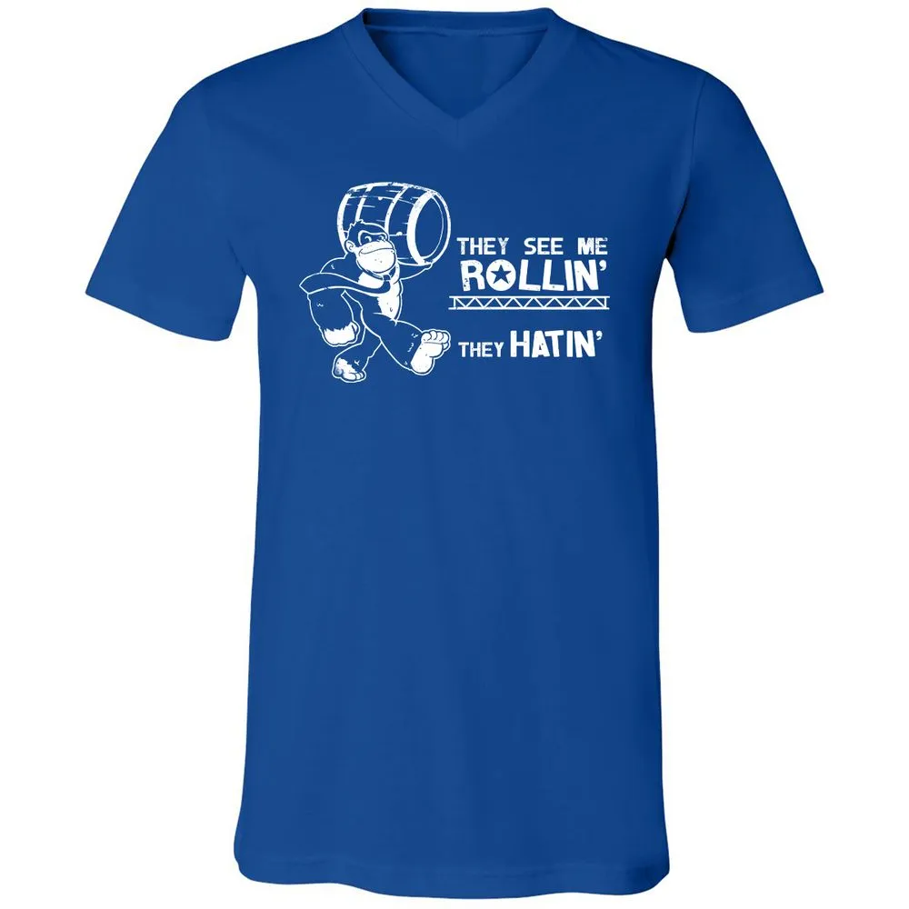 Unisex V-Neck T-Shirt - 9G341W7T - True Royal - 4