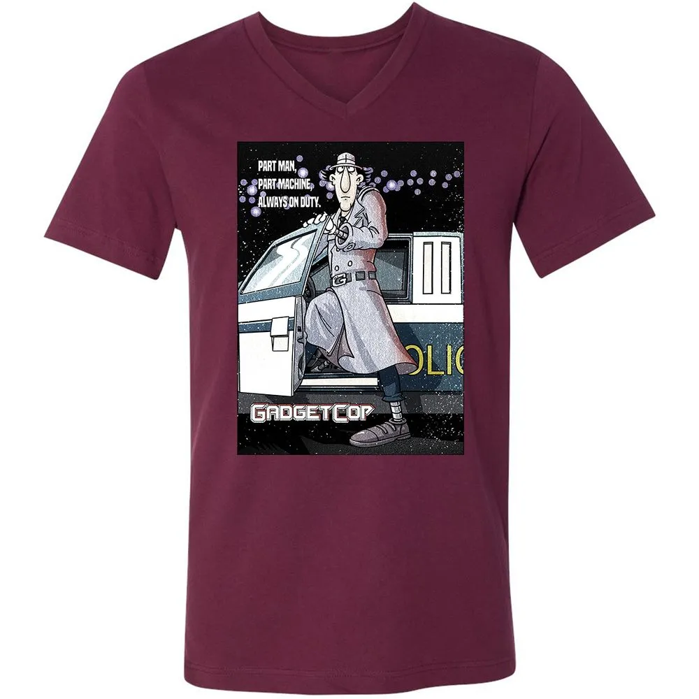 Unisex V-Neck T-Shirt - EZ5QH26A - Maroon - 6
