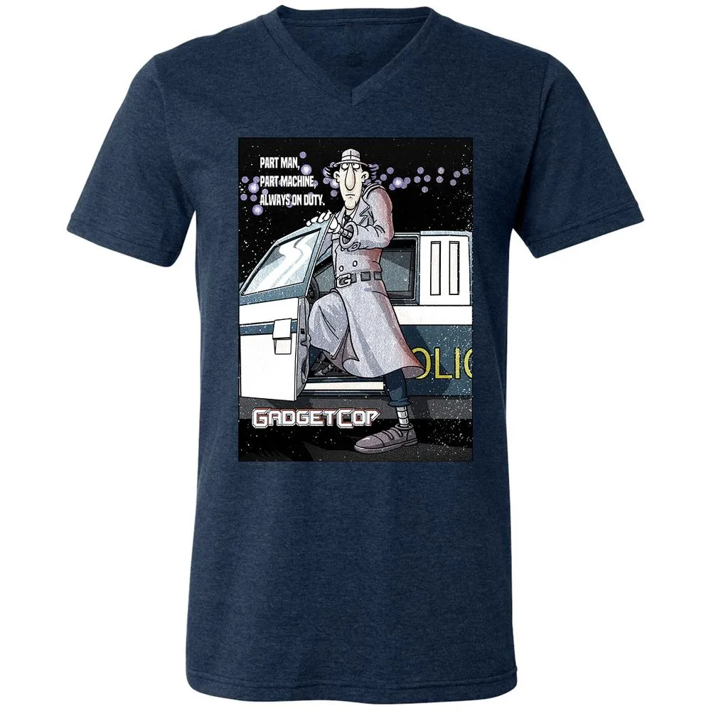 Unisex V-Neck T-Shirt - EZ5QH26A - Heather Navy - 15