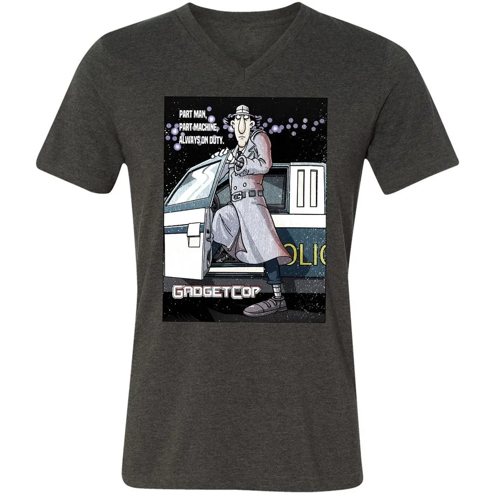 Unisex V-Neck T-Shirt - EZ5QH26A - Dark Grey Heather - 8
