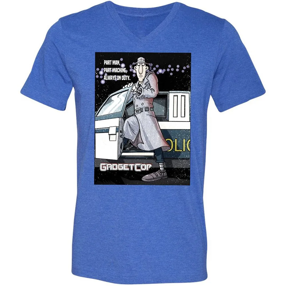 Unisex V-Neck T-Shirt - EZ5QH26A - Heather True Royal - 14