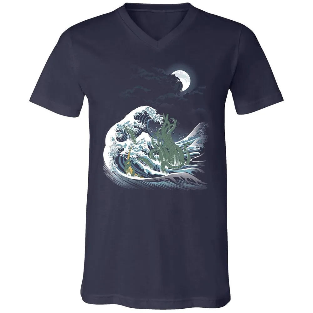 Unisex V-Neck T-Shirt - WS61455L - Navy - 2