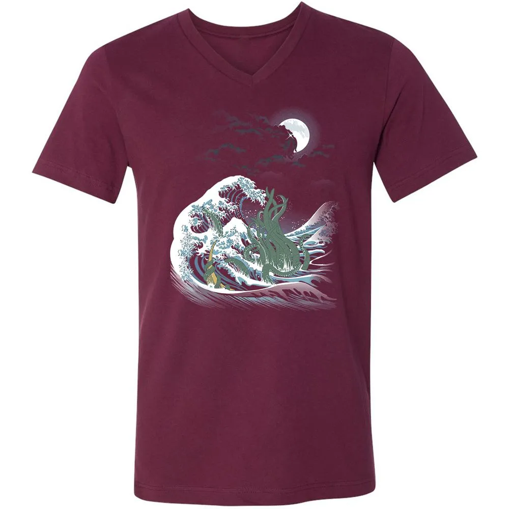 Unisex V-Neck T-Shirt - WS61455L - Maroon - 6