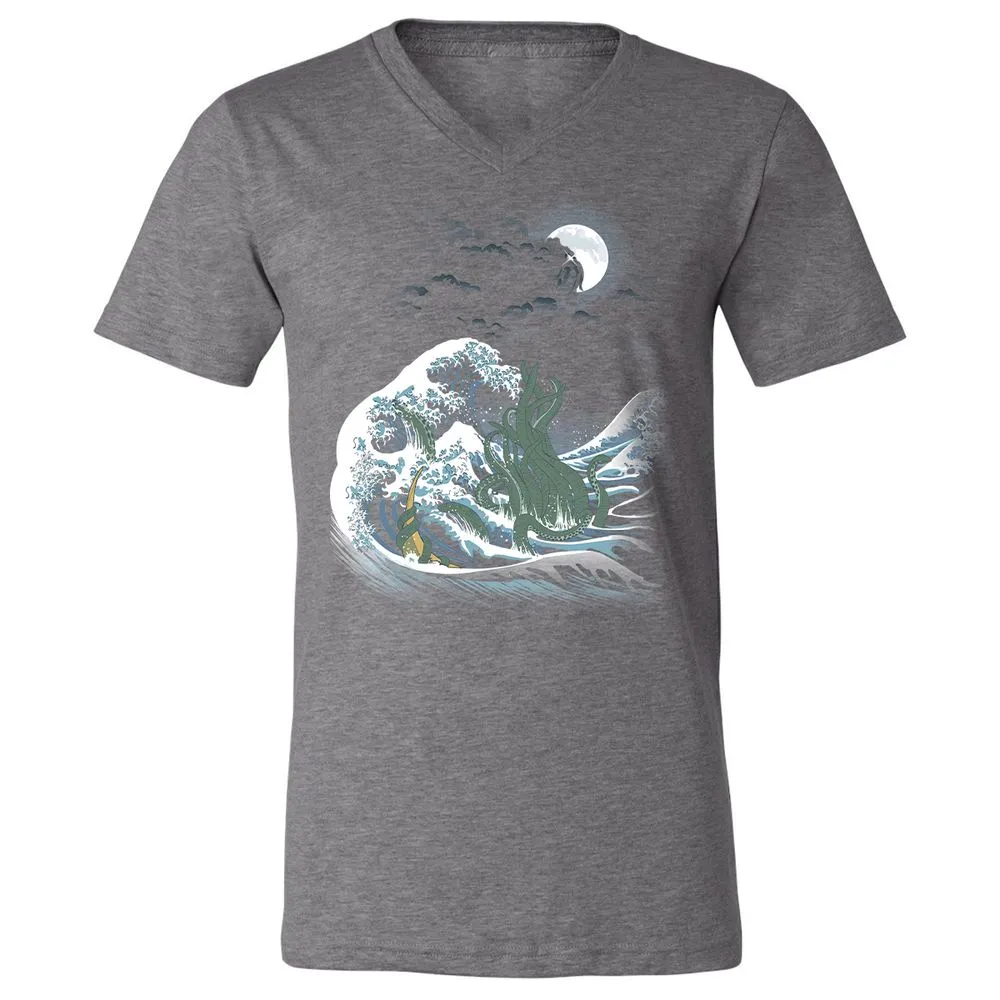 Unisex V-Neck T-Shirt - WS61455L - Deep Heather - 13