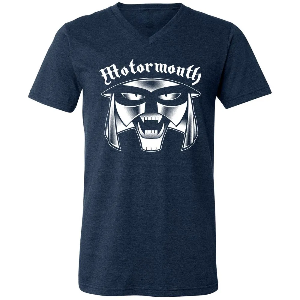 Unisex V-Neck T-Shirt - EGYZQ5KJ - Heather Navy - 15