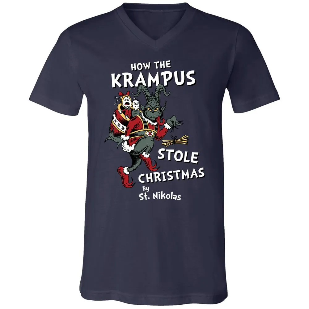 Unisex V-Neck T-Shirt - 7WBFTMYF - Navy - 2