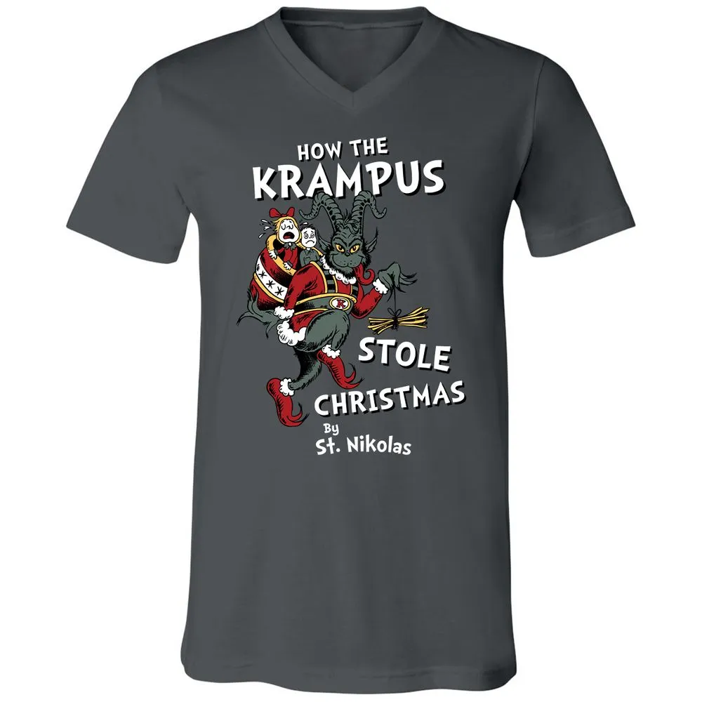 Unisex V-Neck T-Shirt - 7WBFTMYF - Asphalt - 12