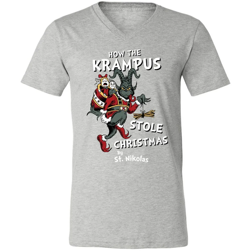 Unisex V-Neck T-Shirt - 7WBFTMYF - Athletic Heather - 7