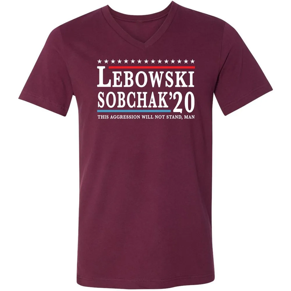 Unisex V-Neck T-Shirt - MV4JAR2U - Maroon - 6