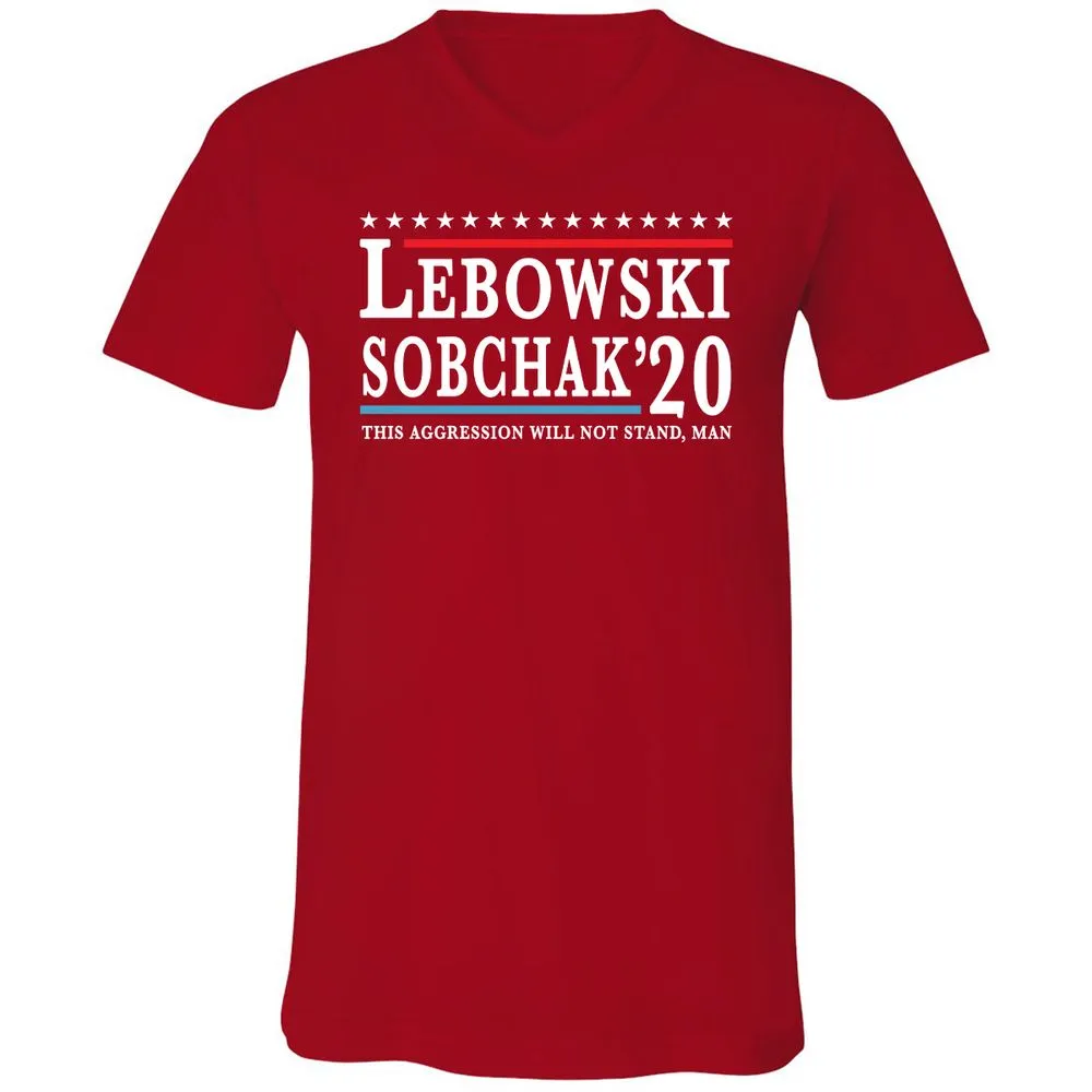 Unisex V-Neck T-Shirt - MV4JAR2U - Red - 3