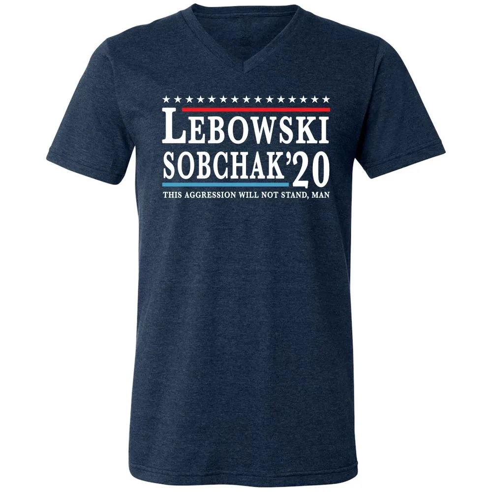 Unisex V-Neck T-Shirt - MV4JAR2U - Heather Navy - 15